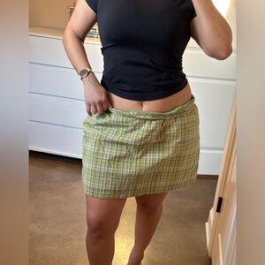 Vintage Green plaid skort